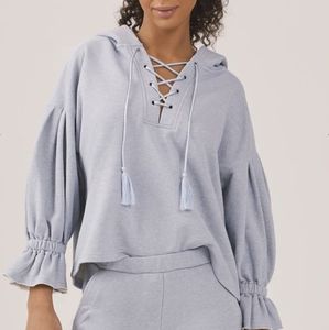 Something Navy Sophia Lace Up Hoodie